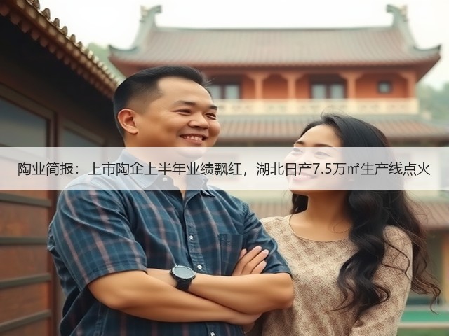 陶业简报：上市陶企上半年业绩飘红，湖北日产7.5万㎡生产线点火(图2)