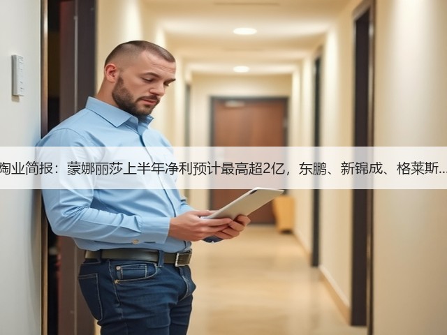 陶业简报:蒙娜丽莎上半年净利预计最高超2亿,东鹏、新锦成、格莱斯...(图2) 陶业简报:蒙娜丽莎上半年净利预计最高超2亿,东鹏、新锦成、格莱斯...(图2)