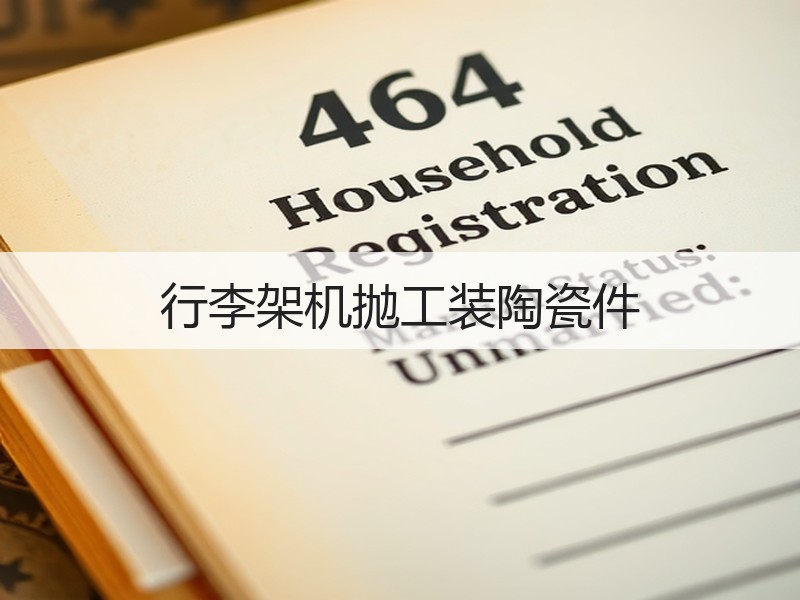 行李架机抛工装陶瓷件